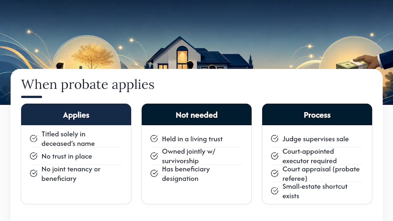 What Is a Probate House Sale and When Does It Apply? — overview diagram
