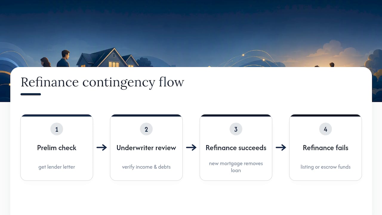 Refinance failure contingency flowchart
