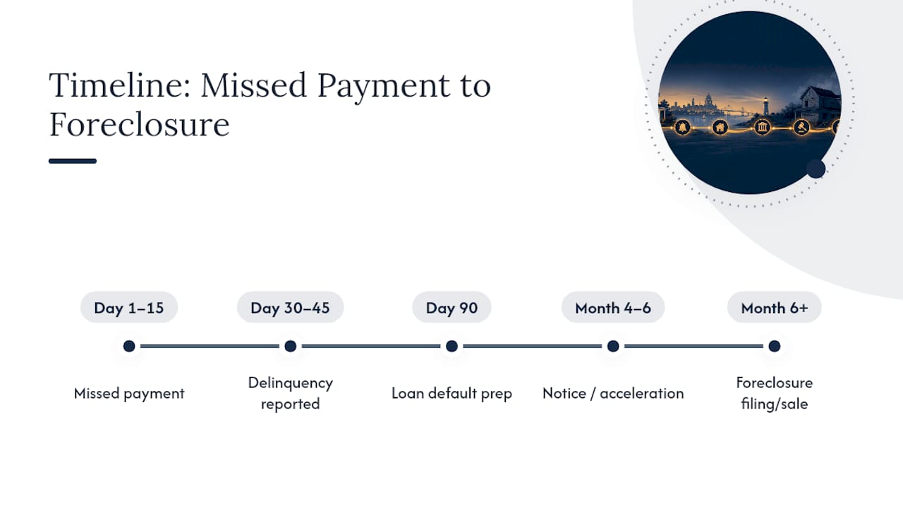 Mortgage delinquency to foreclosure timeline