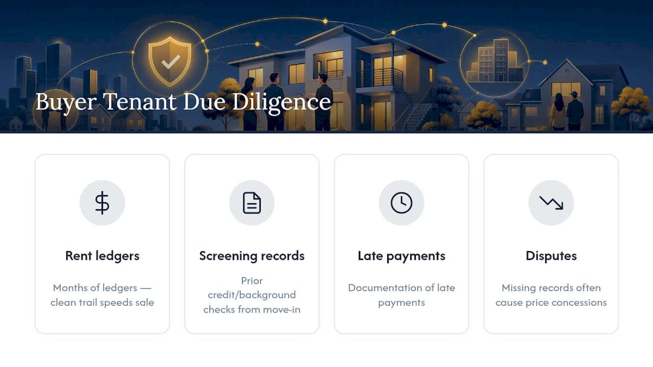 Tenant records reviewed during property sale