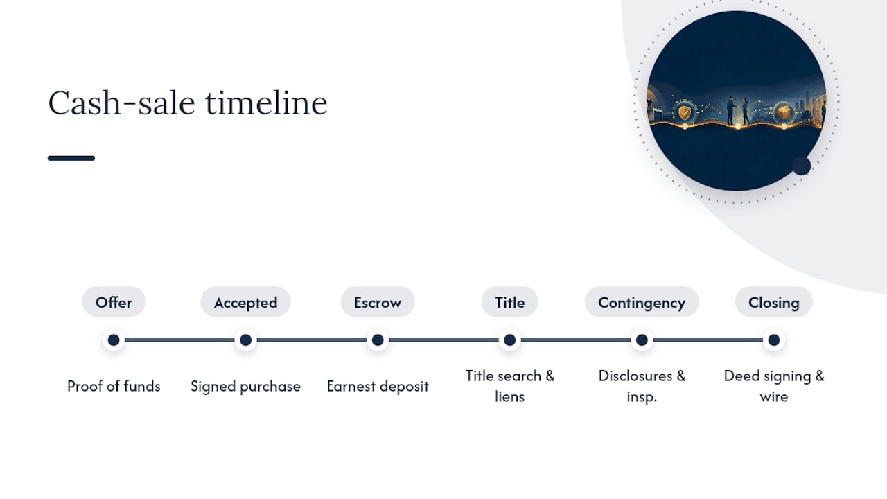Cash sale paperwork process timeline