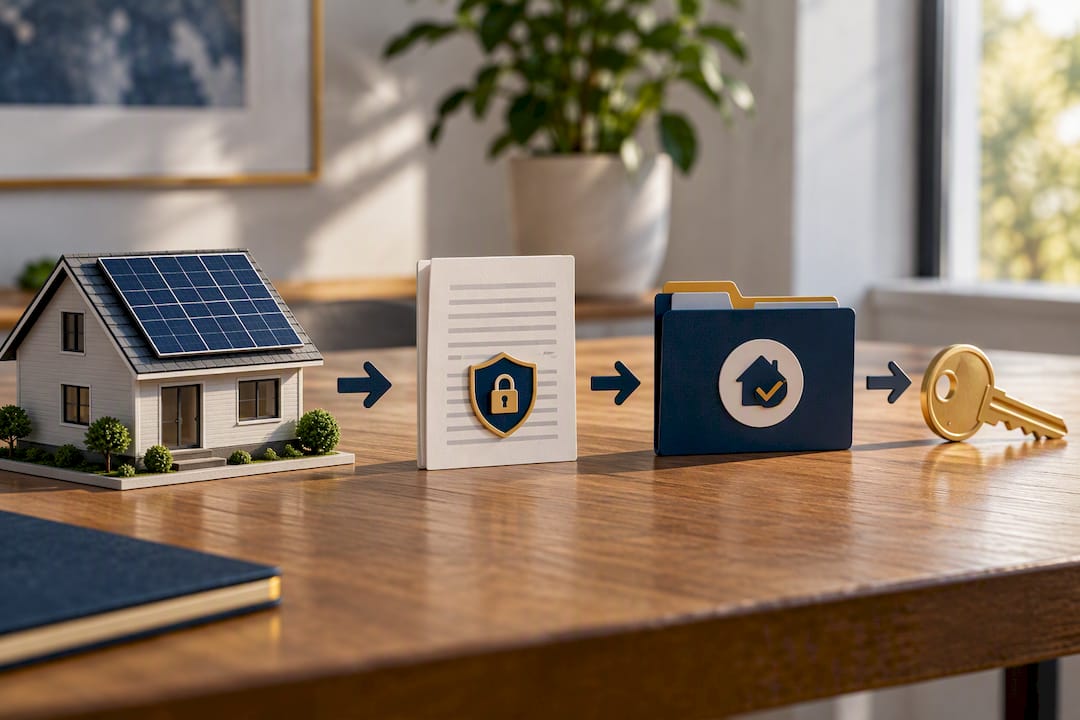 Solar title clearance workflow illustration