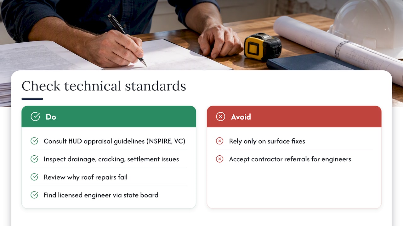 Where to check the technical standards yourself — overview diagram